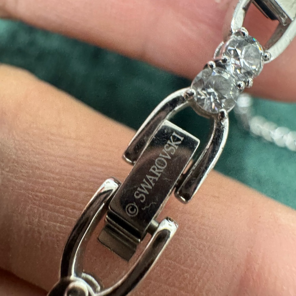 Swarovski Silver Crystal Tennis Necklace - Picture 4 of 7